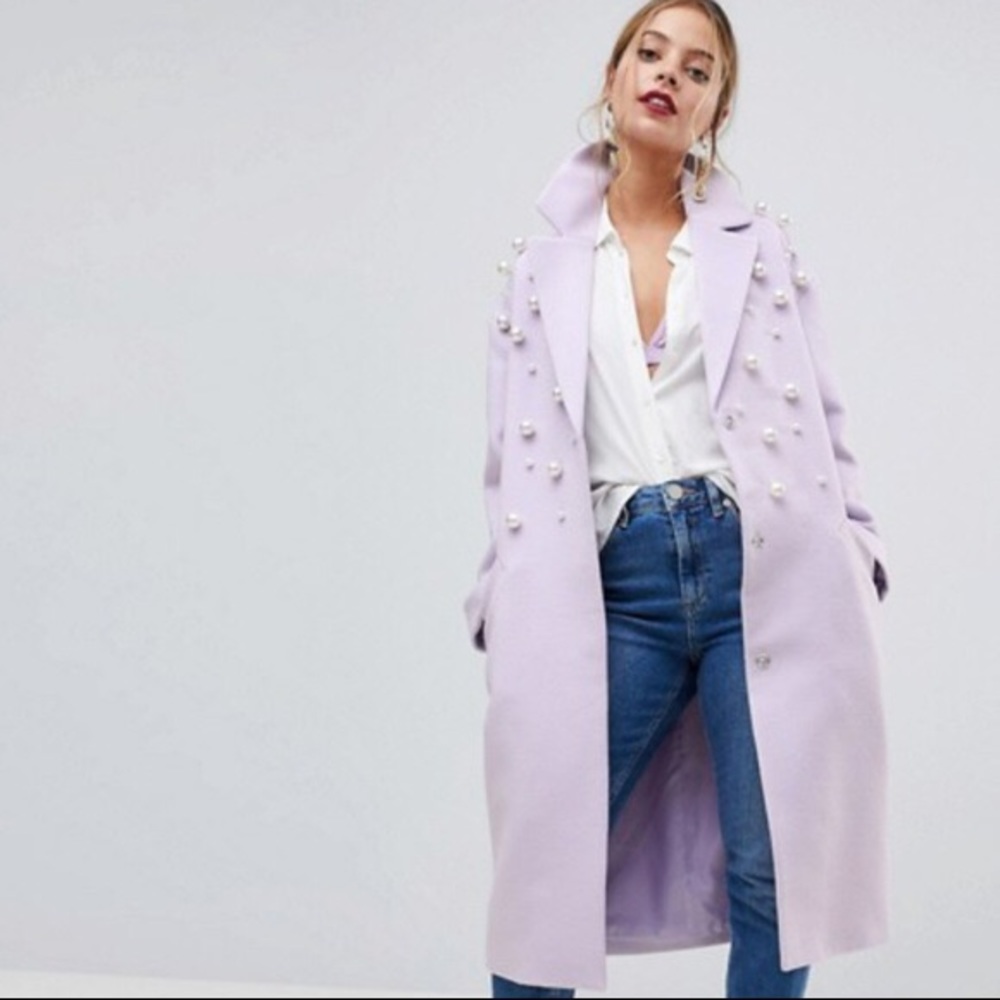 ASOS Lavender Pearl Coat